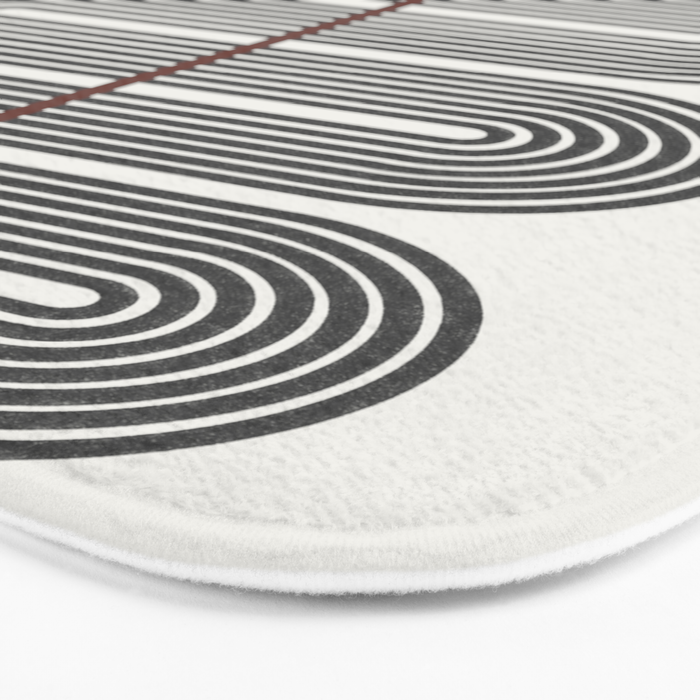 Retro, Mid-Century Line Art Bath Mat Gallery Image 3