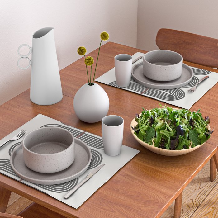Retro, Mid-Century Line Art Placemat Gallery Image 2
