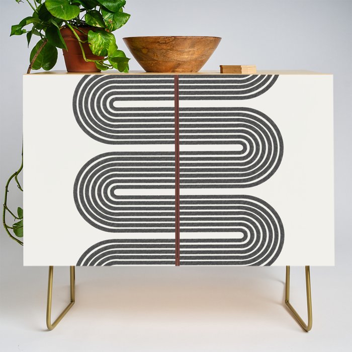 Retro, Mid-Century Line Art Credenza Gallery Image 1