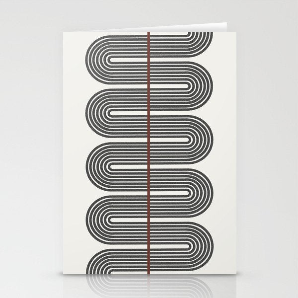 Retro, Mid-Century Line Art Stationery Card Gallery Image 1