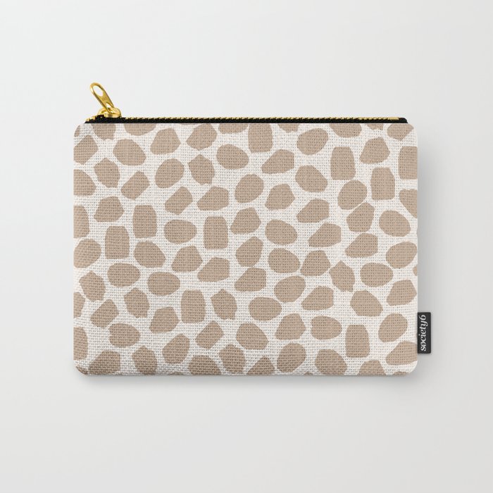 Ink Spot Pattern Buff Beige and Cream Carry All Pouch Gallery Image 1