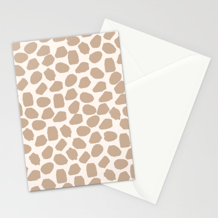 Ink Spot Pattern Buff Beige and Cream Stationery Card Gallery Image 2