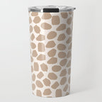Ink Spot Pattern Buff Beige and Cream Travel Mug Gallery Image 1