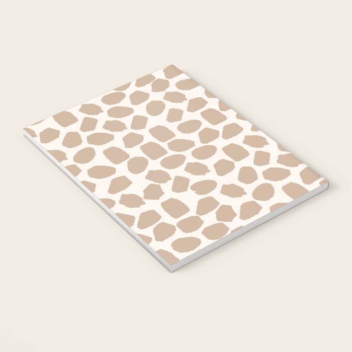 Ink Spot Pattern Buff Beige and Cream Notebook Gallery Image 3
