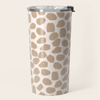 Ink Spot Pattern Buff Beige and Cream Travel Mug Gallery Image 2