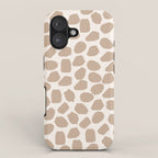Ink Spot Pattern Buff Beige and Cream iPhone Case Gallery Image 1