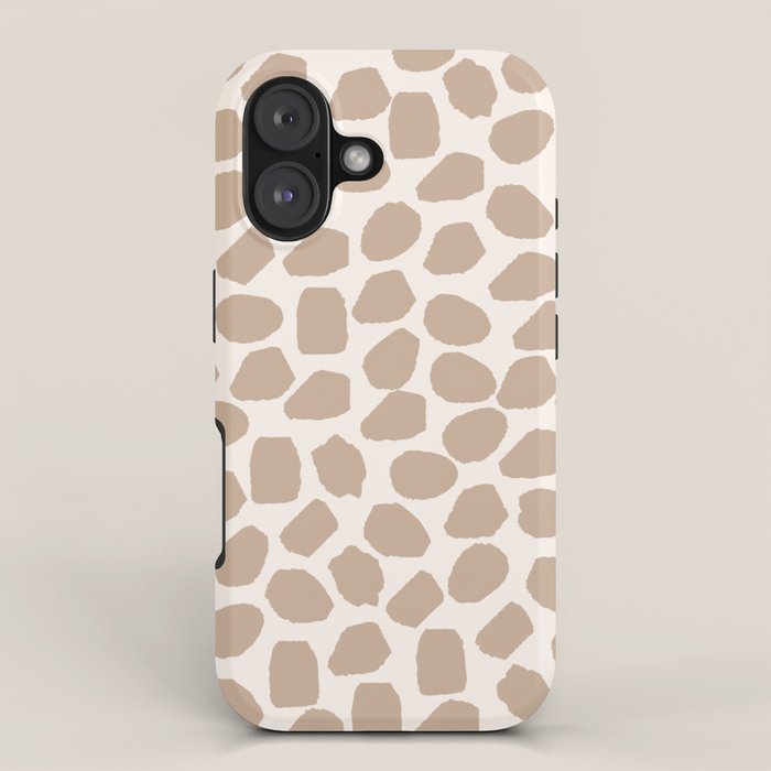 Ink Spot Pattern Buff Beige and Cream iPhone Case Gallery Image 1