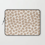 Ink Spot Pattern Buff Beige and Cream Laptop Sleeve Gallery Image 1