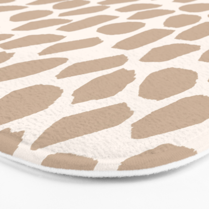 Ink Spot Pattern Buff Beige and Cream Bath Mat Gallery Image 3