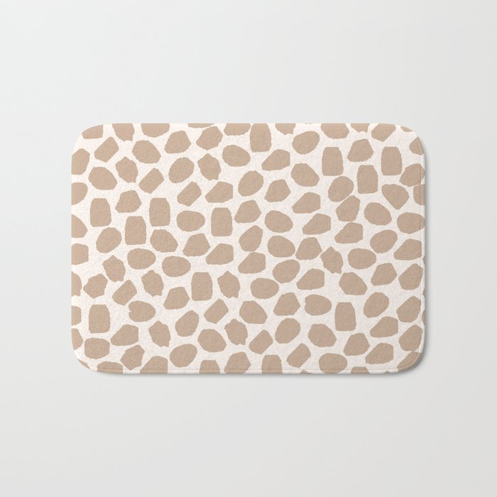 Ink Spot Pattern Buff Beige and Cream Bath Mat Gallery Image 1