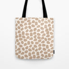 Ink Spot Pattern Buff Beige and Cream Tote Bag Gallery Image 1