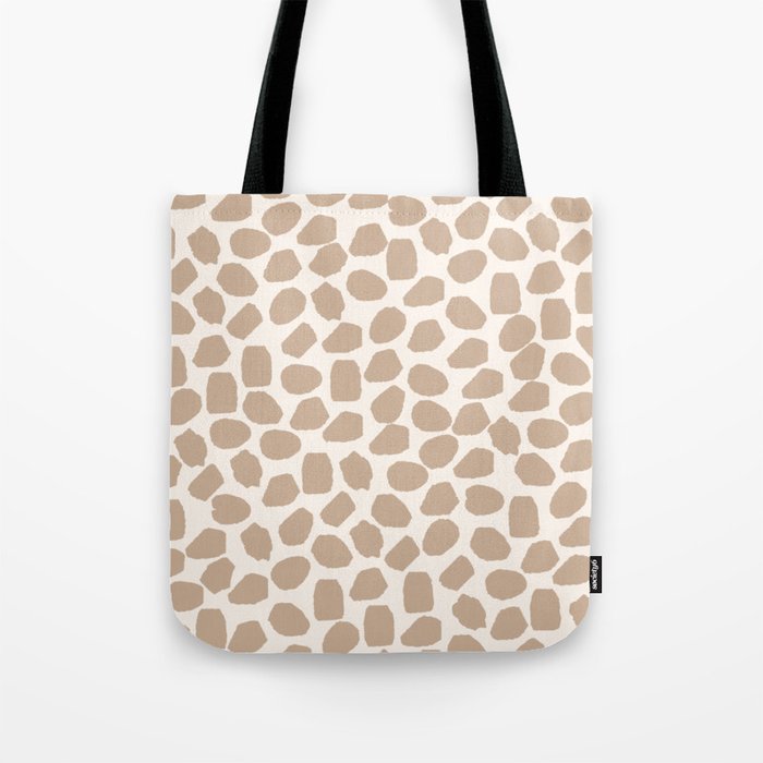 Ink Spot Pattern Buff Beige and Cream Tote Bag Gallery Image 1