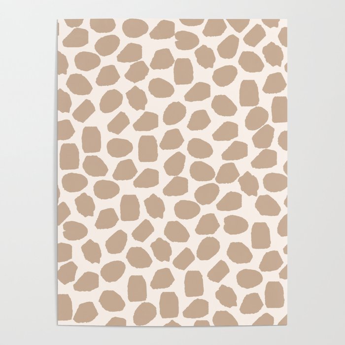 Ink Spot Pattern Buff Beige and Cream Poster Gallery Image 4