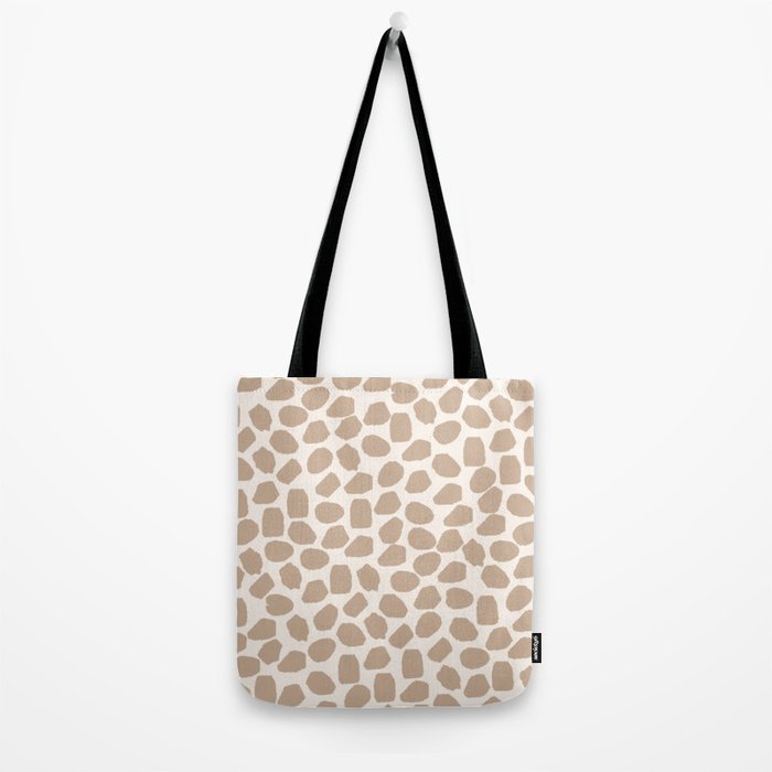 Ink Spot Pattern Buff Beige and Cream Tote Bag Gallery Image 2