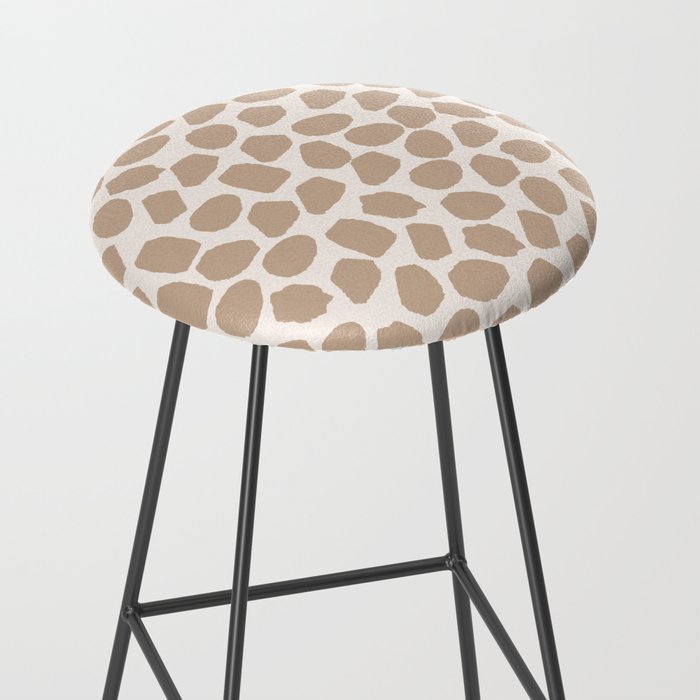 Ink Spot Pattern Buff Beige and Cream Stool Gallery Image 2