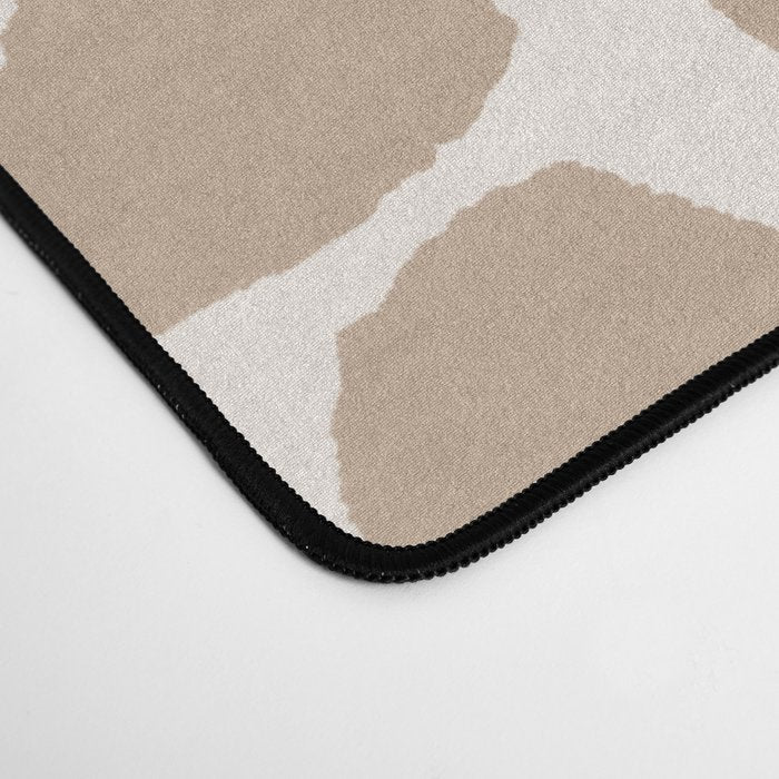 Ink Spot Pattern Buff Beige and Cream Desk Mat Gallery Image 4