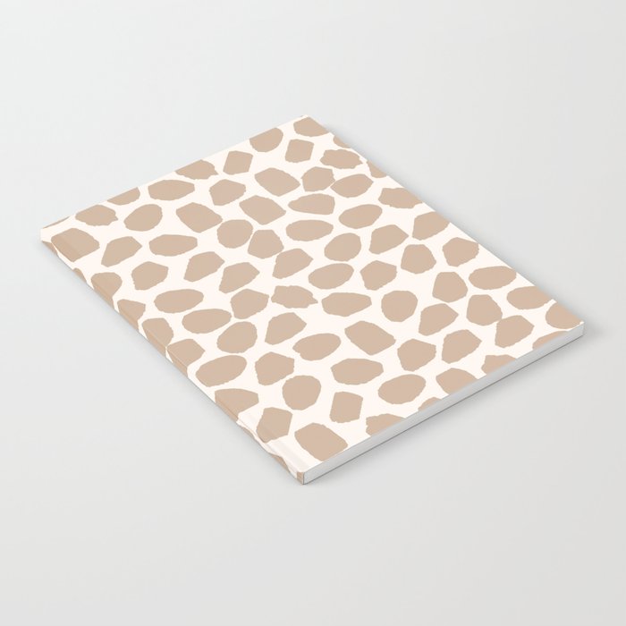 Ink Spot Pattern Buff Beige and Cream Notebook Gallery Image 2