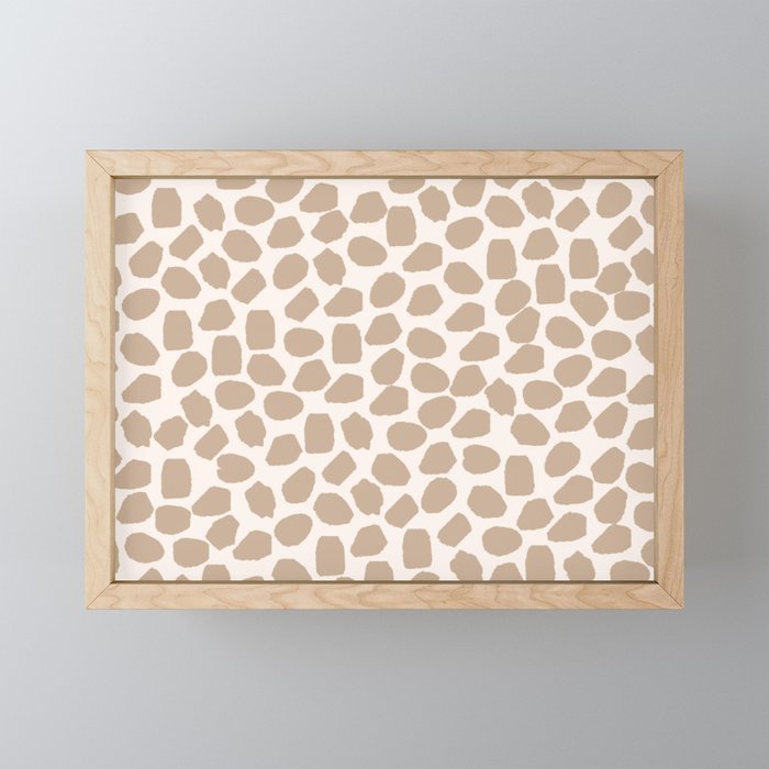 Ink Spot Pattern Buff Beige and Cream Mini Art Print Gallery Image 1