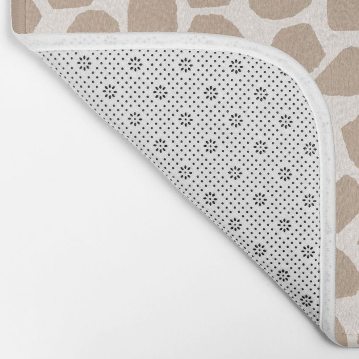Ink Spot Pattern Buff Beige and Cream Bath Mat Gallery Image 2