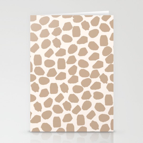 Ink Spot Pattern Buff Beige and Cream Stationery Card Gallery Image 2