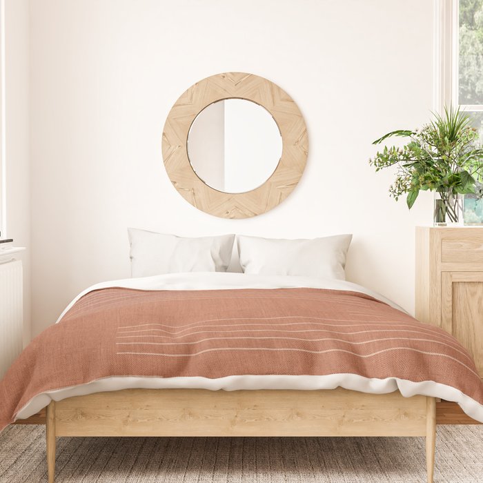 Minimal, Pattern, Boho Prints, Terracotta Duvet Cover Gallery Image 3