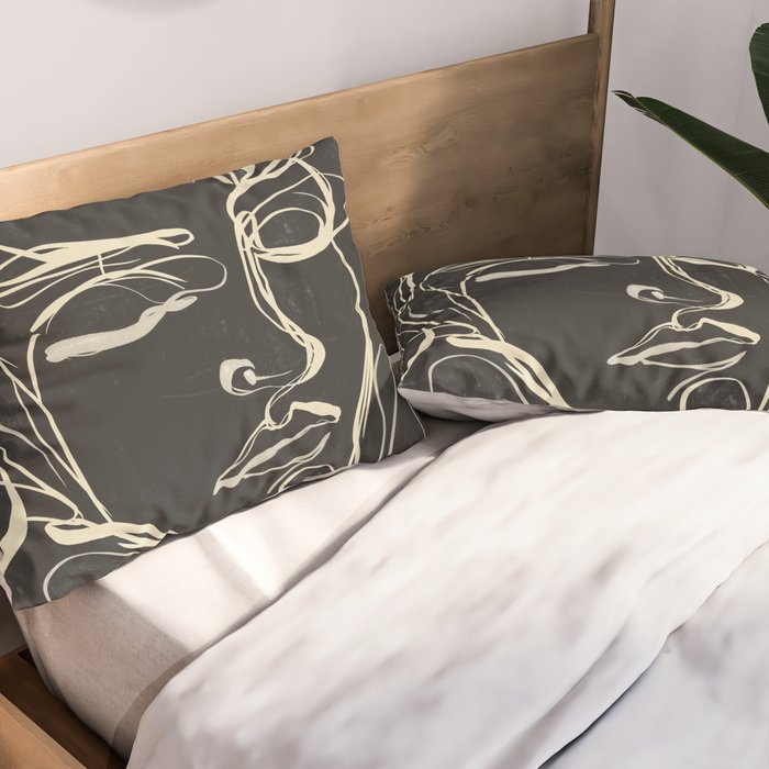 Abstract Face 89 Pillow Sham Gallery Image 2