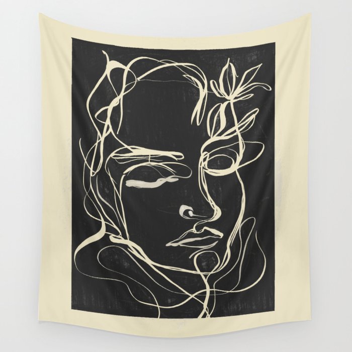 Abstract Face 89 Wall Tapestry Gallery Image 4