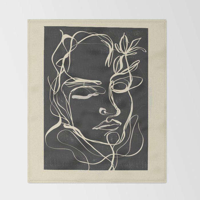 Abstract Face 89 Throw Blanket Gallery Image 2