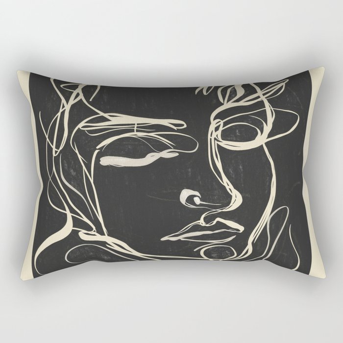 Abstract Face 89 Rectangular Pillow Gallery Image 2