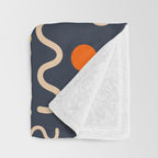 Cute Miscellany Rainbow Floral Pattern Blue Orange Green Mustard Throw Blanket Gallery Image 3