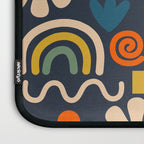 Cute Miscellany Rainbow Floral Pattern Blue Orange Green Mustard Laptop Sleeve Gallery Image 3