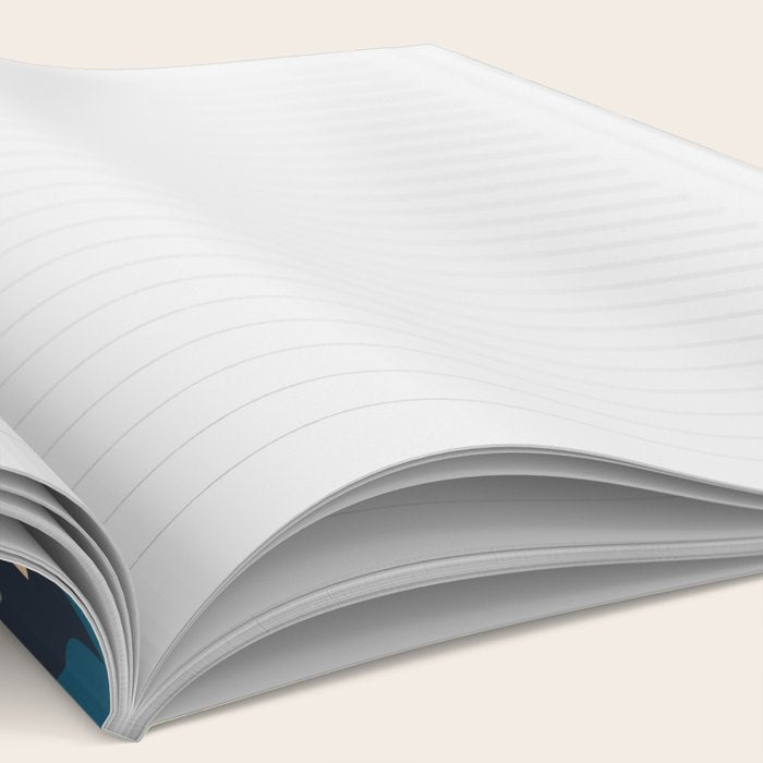 Cute Miscellany Rainbow Floral Pattern Blue Orange Green Mustard Notebook Gallery Image 2