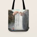 Knitted Waterfall - Crochet Tote Bag Gallery Image 1