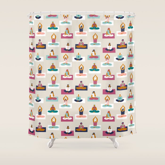 Morning yoga Shower Curtain Gallery Image 1