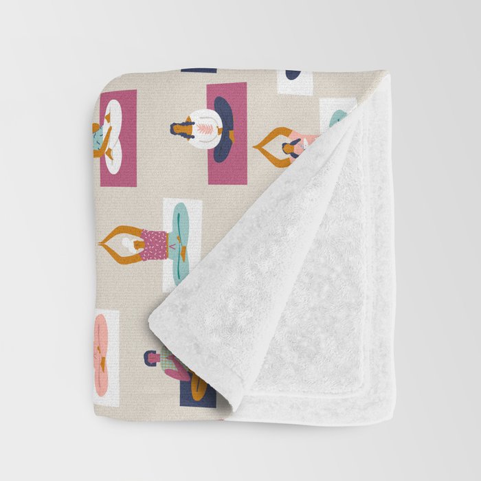 Morning yoga Throw Blanket Gallery Image 3