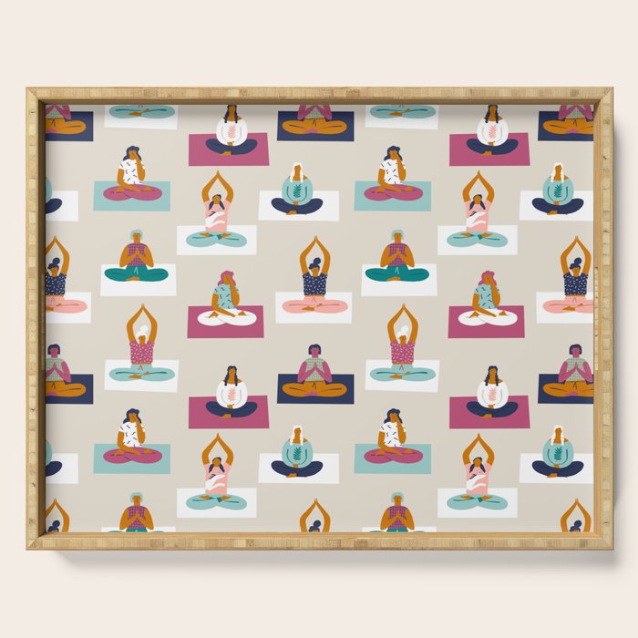 Morning yoga Serving Tray Gallery Image 1