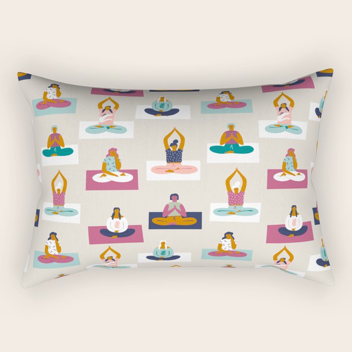 Morning yoga Rectangular Pillow Gallery Image 1