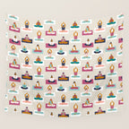 Morning yoga Wall Tapestry Gallery Image 4