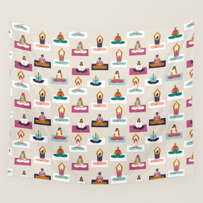 Morning yoga Wall Tapestry Gallery Image 4