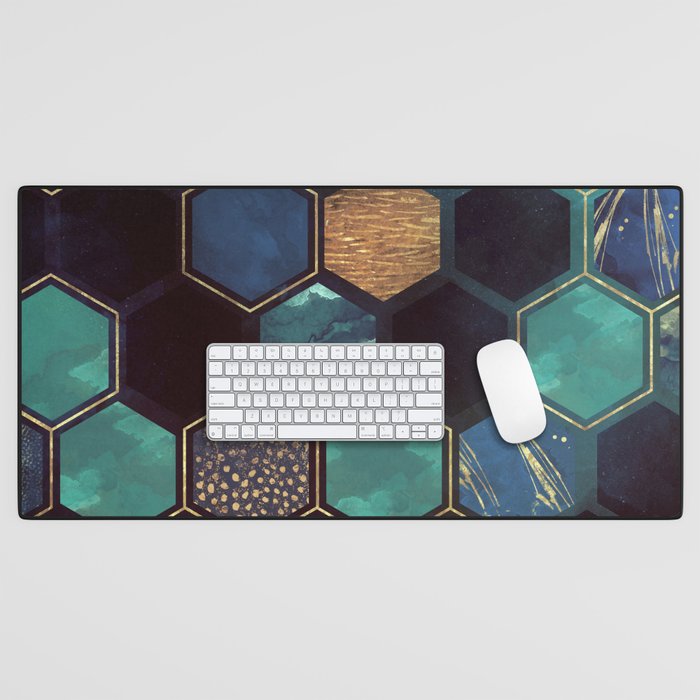 Blue & Gold Desk Mat Gallery Image 1