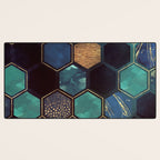 Blue & Gold Desk Mat Gallery Image 3