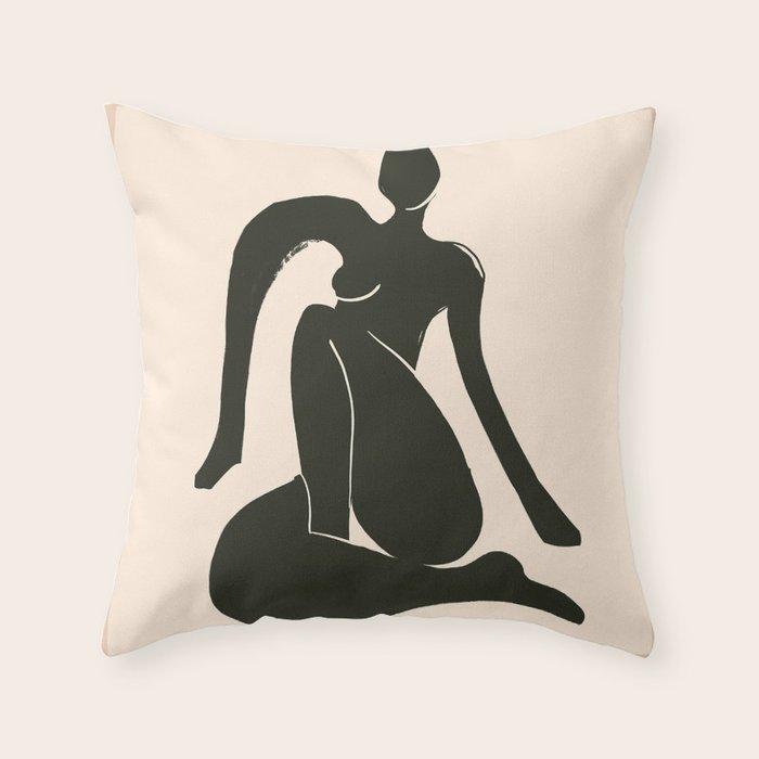 Abstract Art Female Figure 31 Throw Pillow Gallery Image 1