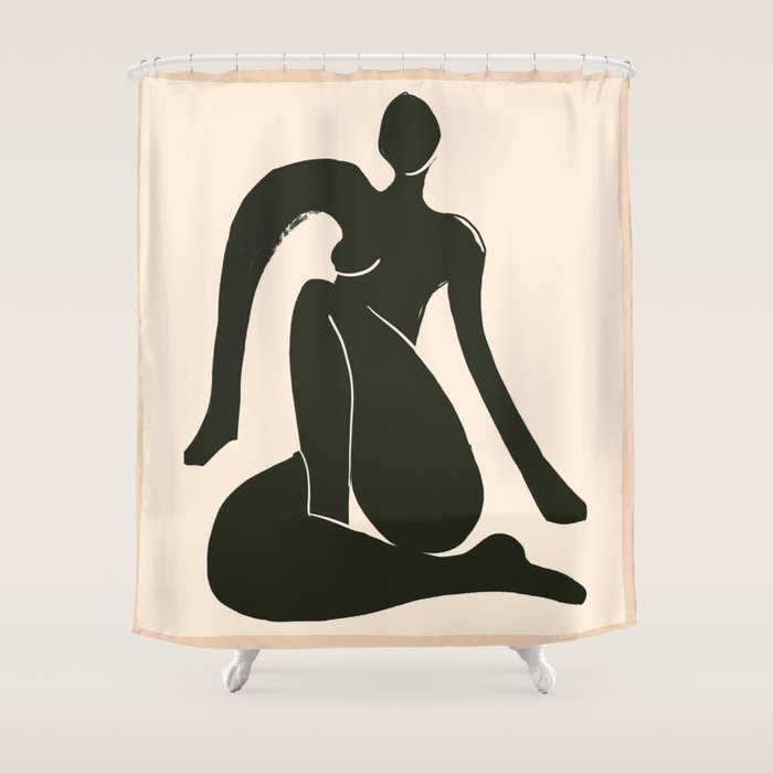 Abstract Art Female Figure 31 Shower Curtain Gallery Image 1