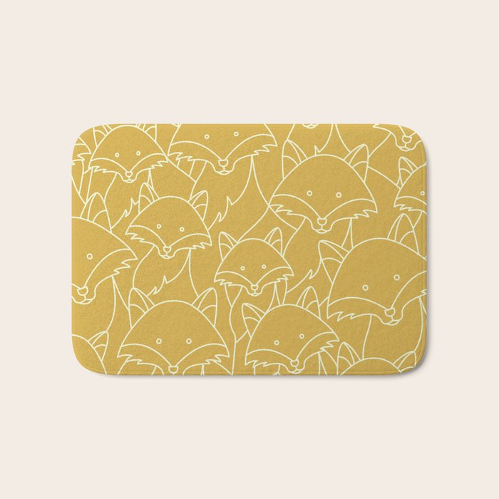 Minimalist Red Fox Bath Mat Gallery Image 1
