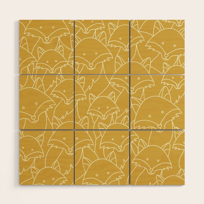 Minimalist Red Fox Wood Wall Art Gallery Image 1