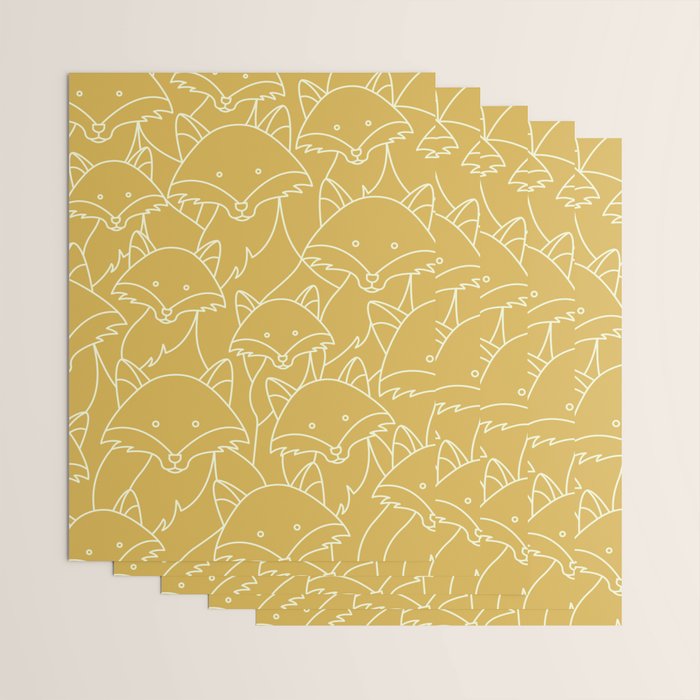 Minimalist Red Fox Wrapping Paper Gallery Image 3