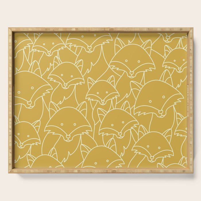 Minimalist Red Fox Serving Tray Gallery Image 1