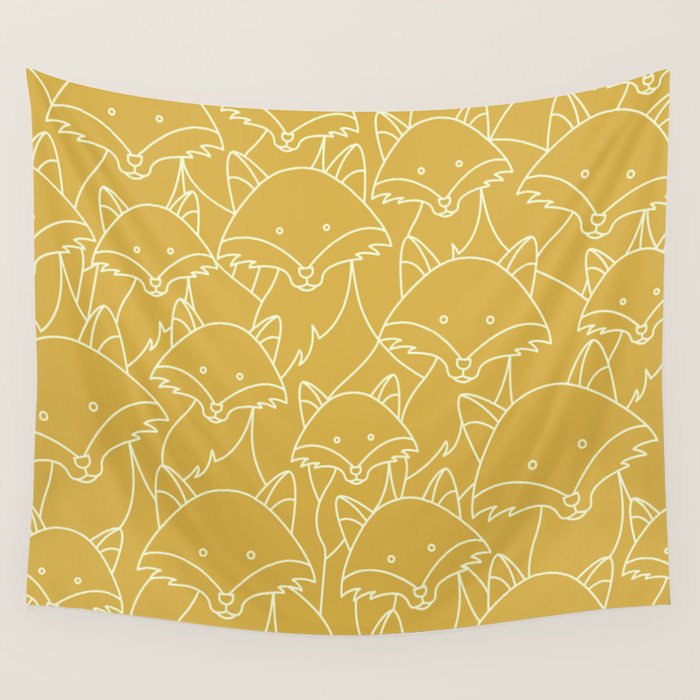 Minimalist Red Fox Wall Tapestry Gallery Image 4