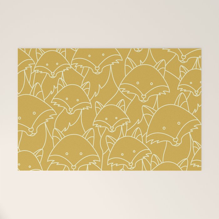 Minimalist Red Fox Welcome Mat Gallery Image 1