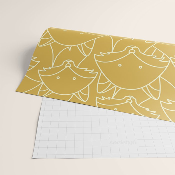 Minimalist Red Fox Wrapping Paper Gallery Image 2